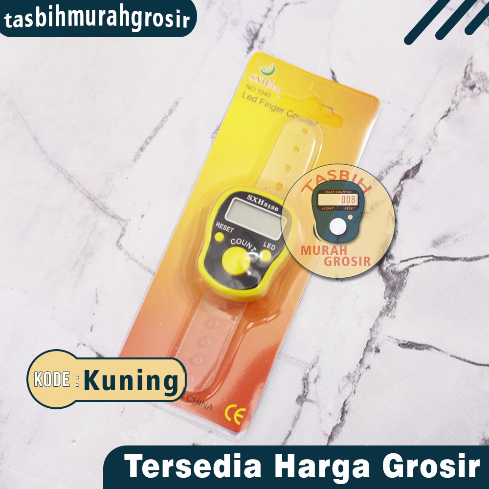 Tasbih Digital Tally Counter LED merek SXH / Tasbih Digital Lampu LED