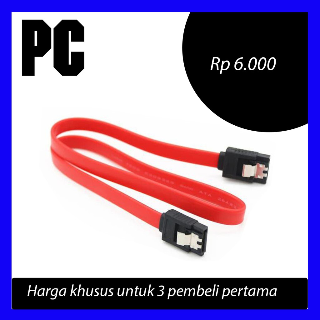 Kabel Sata Clip HIGH QUALITY/HARDDISK/HDD/SSD/KOMPUTER/PC/KOMPONEN PC/KOMPONEN KOMPUTER/SATA/