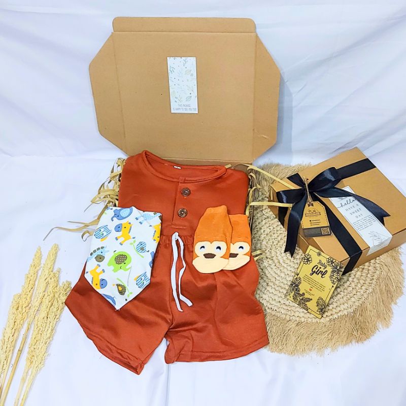 KADO BAYI | HAMPERS BAYI | JUMPER BAYI | JUMPSUIT BAYI | DRESS BAYI PEREMPUAN | BAJU BAYI LAKI LAKI | HAMPERS BAYI NEWBORN | HAMPERS BABY BOY | HAMPERS BABY GIRL | SETELAN ANAK LAKI LAKI | SETELAN ANAK PEREMPUAN | BABY GIFT | PARCEL NEWBORN | KADO LAHIRAN-set EarthT terracota