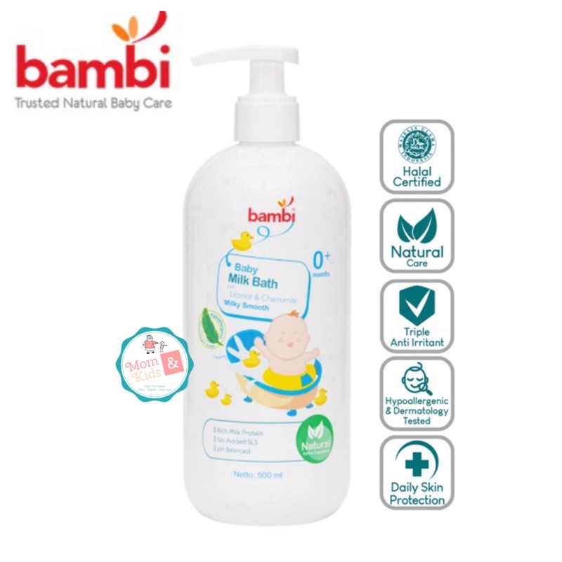 Bambi Baby Milk Bath Pump 500ml | Sabun Bayi