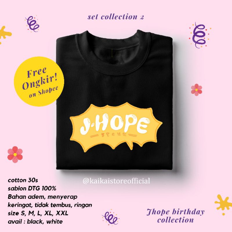 Kaos Baju Jhope BTS Vintage Korea Kpop Daily Outfit BIRTHDAY SERIES