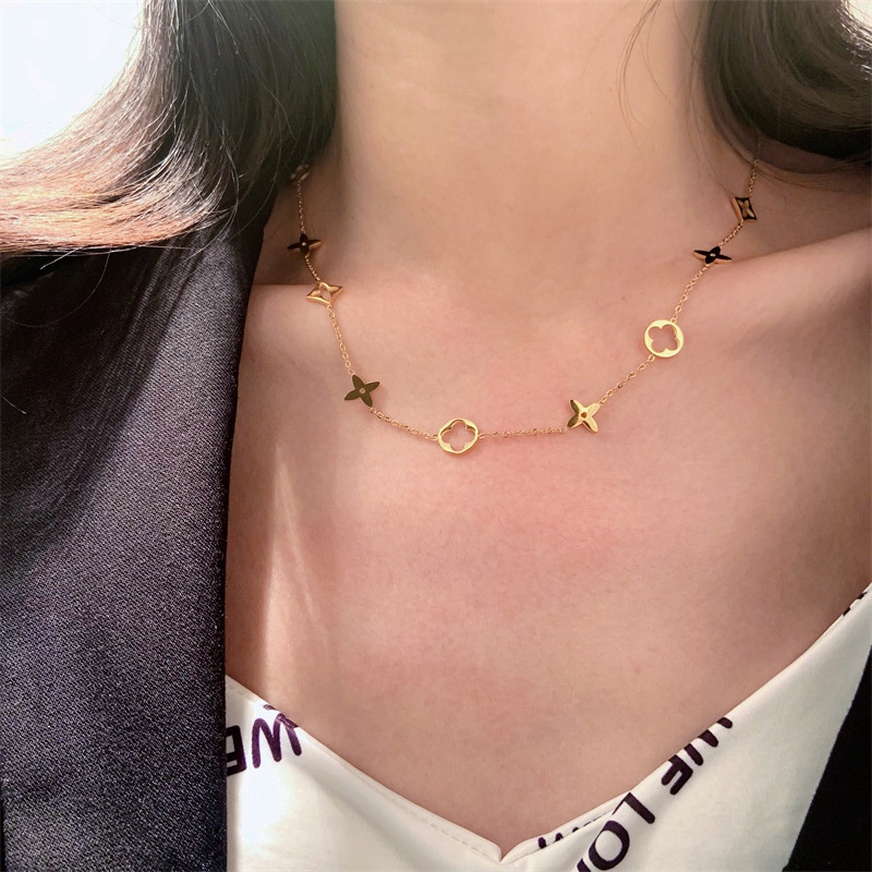 Kalung KL187 Stainless Steel Premium Fashion Wanita Kalung unik Lucu Elegant /Deluna/ BS