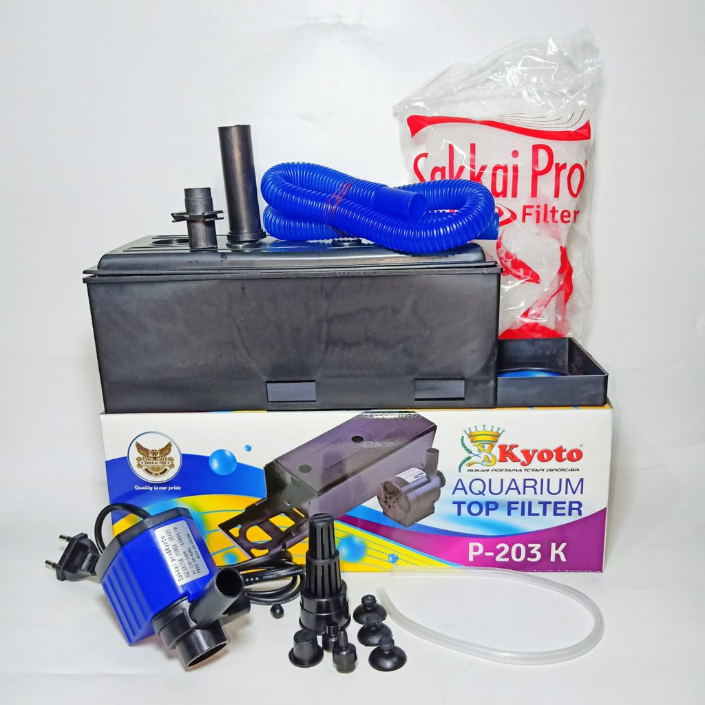 Aquarium Top Filter Box 3in1 P-203K Kyoto Filter Pompa Aquarium