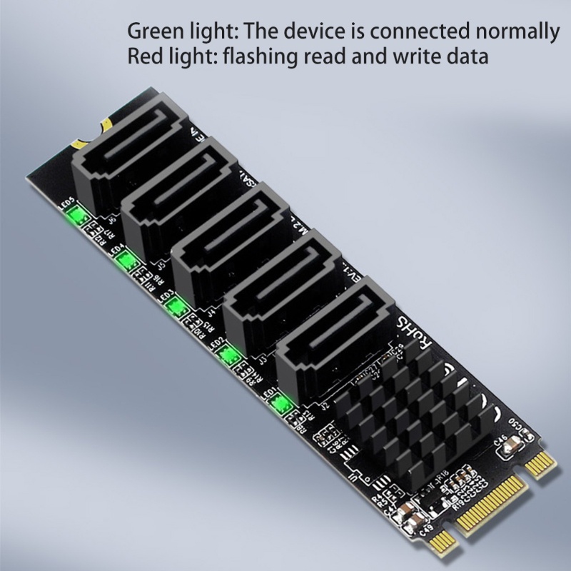 Btsg 5port Untuk M.2 B-Key Ke3 6G SSD Adapter Komputer Laptop