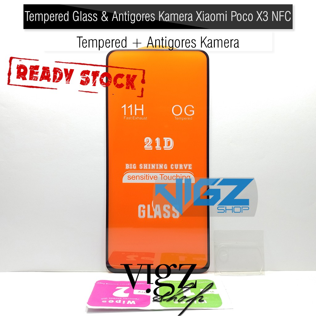Tempered Glass Xiaomi Poco X3 NFC + Antigores Kamera Belakang 1 Paket