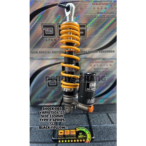 Shock DBS Tabung Bawah Matic Singel Shockbreaker DBS 722 E Series 330mm Vario 125 150 Mio X Raider Click 125 150 FOURSIX_46