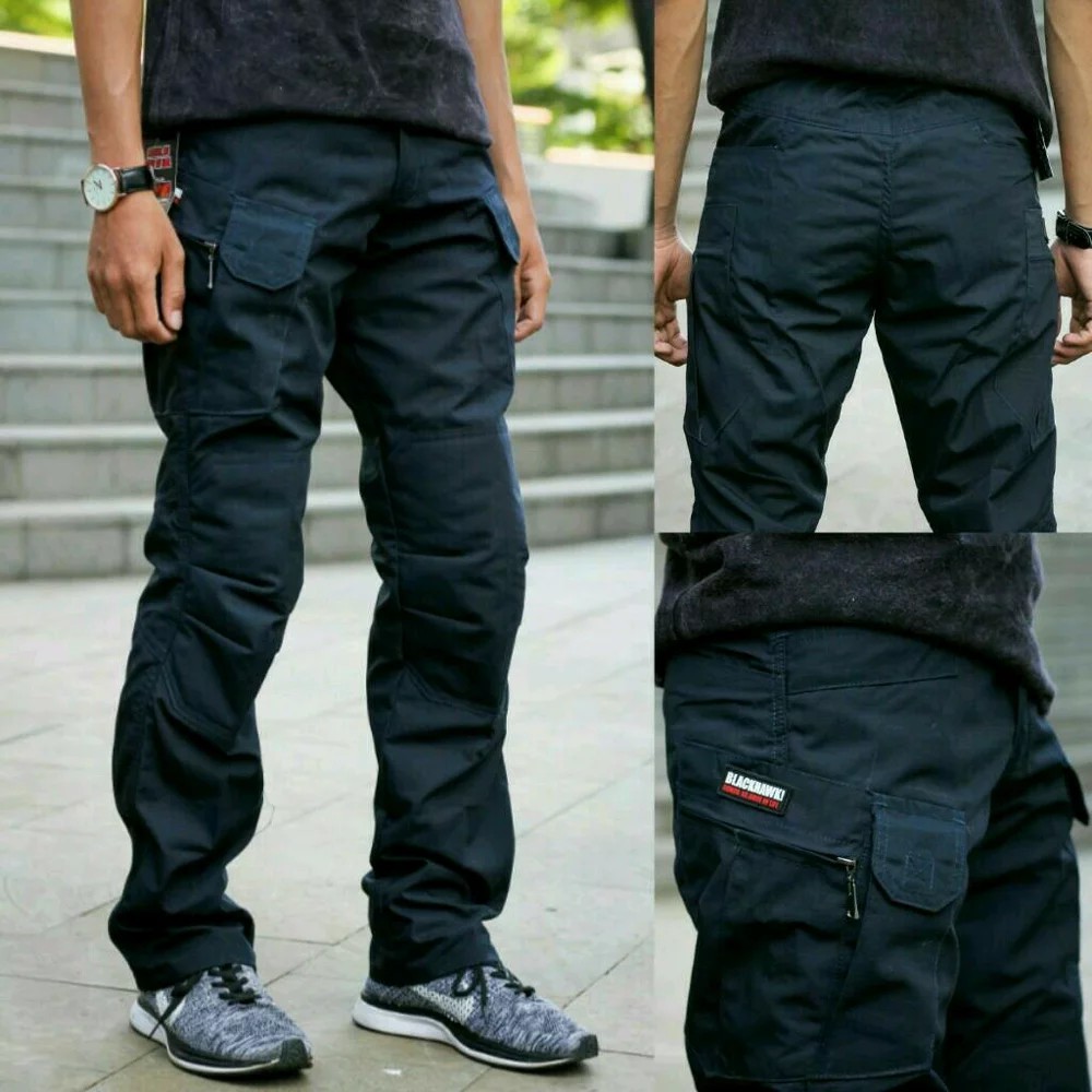 CELANA PRIA Celana Tactical Navy BLACKHAWK Cargo gunung