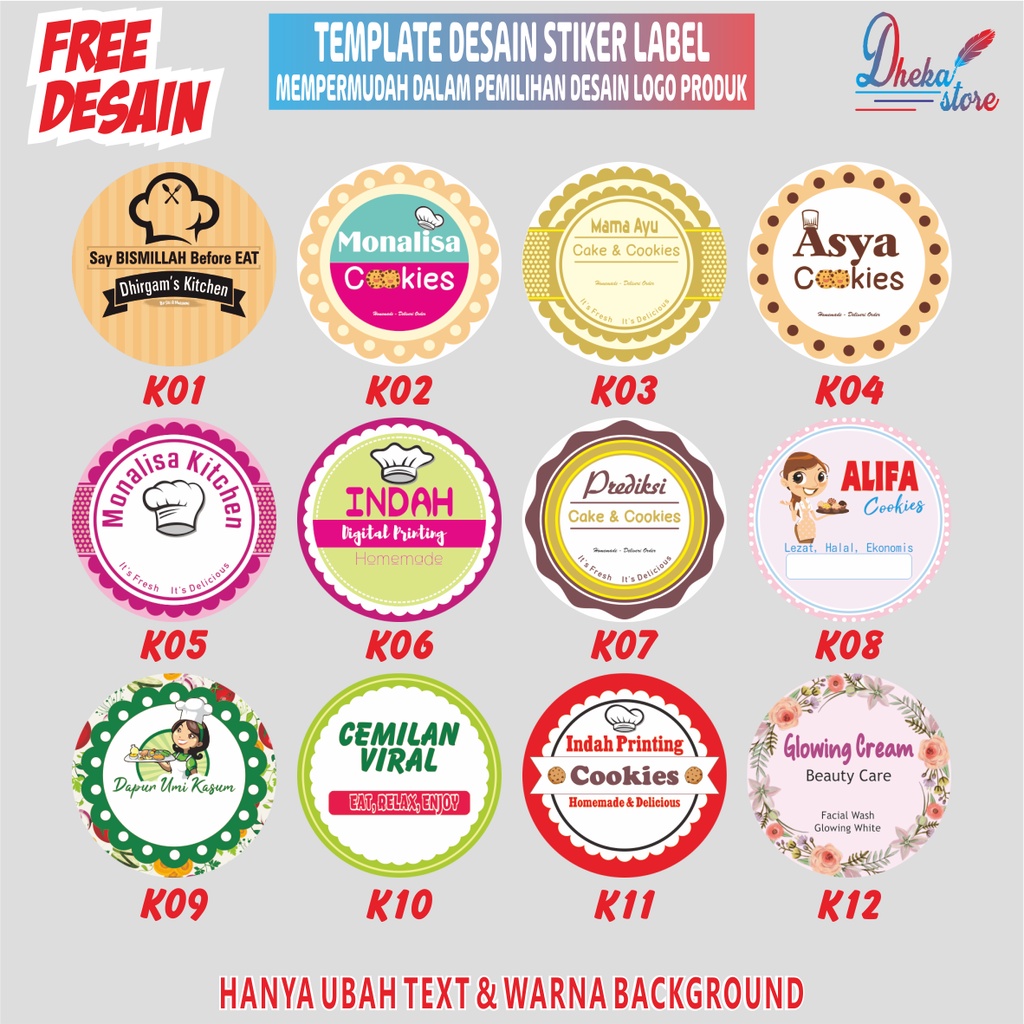 

Cetak Stiker Label Kromo + Cutting Murah