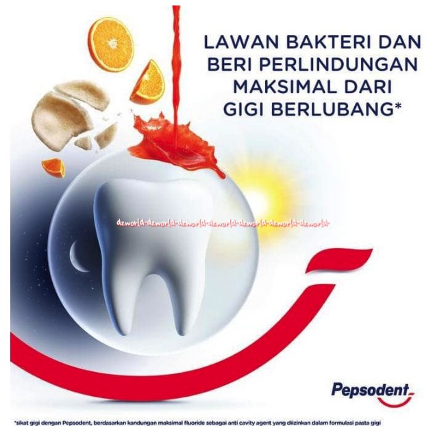 Pepsodent 190gr Pencegah Gigi Berlubang Odol Pasta Gigi Fresh cool Mint Pepsonden Toothpaste