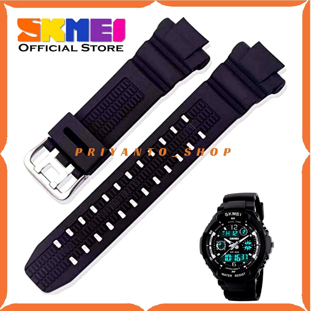 Strap Tali Jam Tangan Skmei 0931 SKMEI 0931 Hitam Tali Rubber skmei 0931