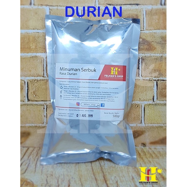 

(500 Gram) Durian Premix Milkshake / Bubble Powder Drink