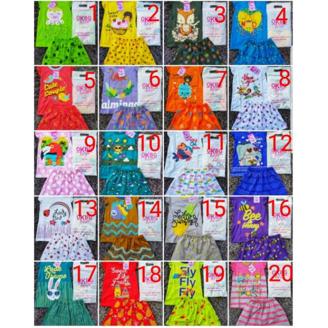 SETELAN OKBG ANAK PEREMPUAN / CEWEK MURAH