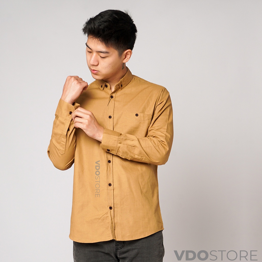 KEMEJA PRIA KHAKI BASIC LENGAN PANJANG BAJU DEWASA POLOS PREMIUM KEMEJA KERJA TEBAL M L XL MEN SHIRT KEMEJA KANTOR FORMAL SANTAI CASUAL SEMI KASUAL VIRAL MURAH KATUN KUALITAS