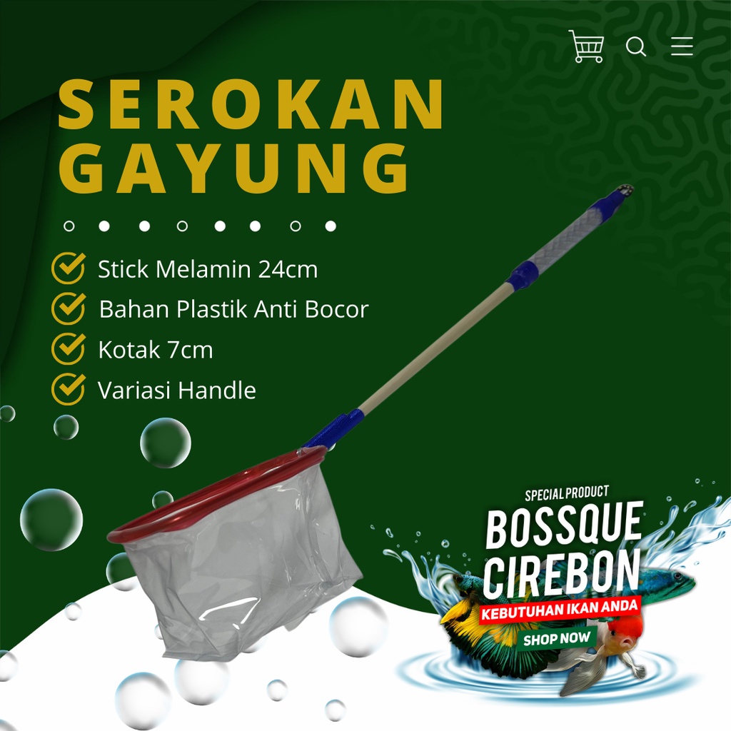 Serokan Gayung Melamin Variasi Handle 7cm Seser Saringan Sauk Ikan Cupang Jentik Kutu Air Artemia