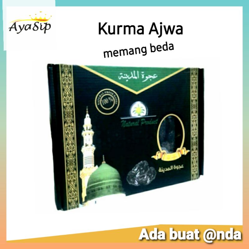 

Kurma Ajwa Al madinah Original 1kg/Kurma Nabi dan Rosull/Kurma Oleh Oleh Haji dan Umroh/Kurma Ajwa Premium