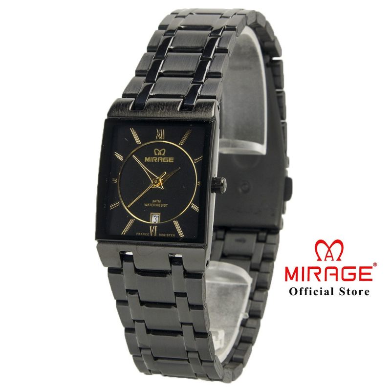 JAM TANGAN WANITA MIRAGE ORIGINAL FULL BLACK WATER PROFF_JAM TANGAN CEWEK STAINLIS STEL_JAM TANGAN CEWEK RANTAI HITAM MIRAGE FREE BOX DAN BATRAI_JAM TANGAN MIRAGE PETAK PERSEGI_JAM TANGAN KASUAL WANITA SPORT_JAM TANGAN WANITA MEWAH ELEGAN ANTI AIR