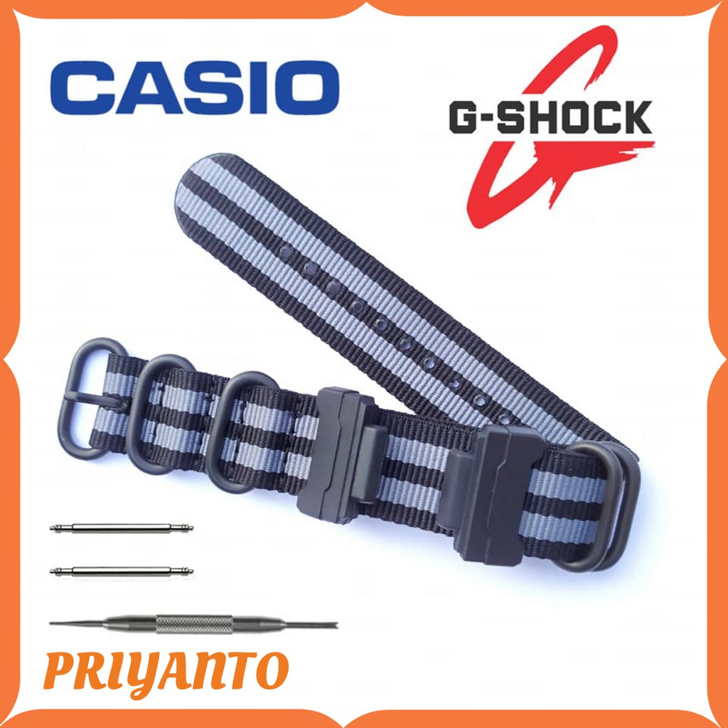 Tali Jam Tangan Casio G-Shock Canvas Kanvas Free Adapter Dan Free Pen