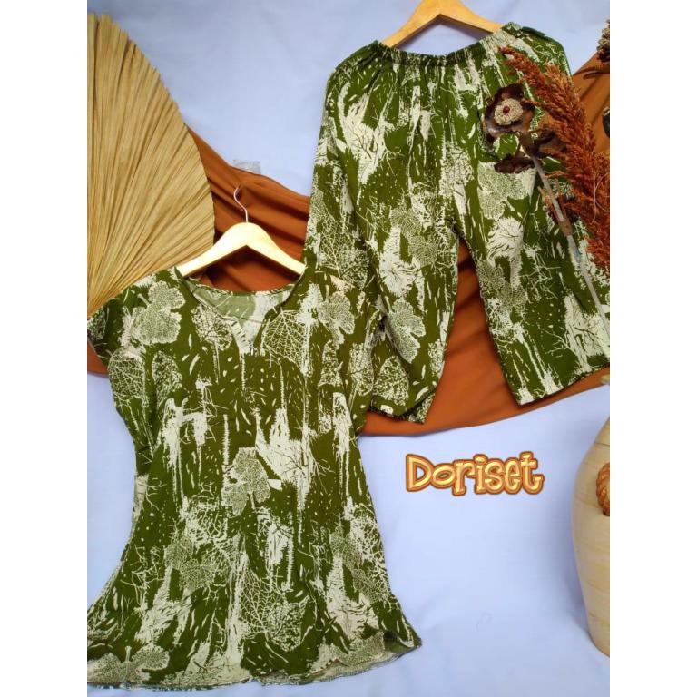 Pajamas Busui Celana Pendek / Dori Set | setelan viral | busui frendly