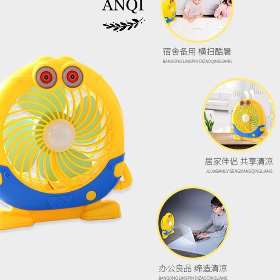 Kipas Angin SX Karakter Cartoon Terbaru / Kipas Emergency / Fan with Lamp F-98 F-99