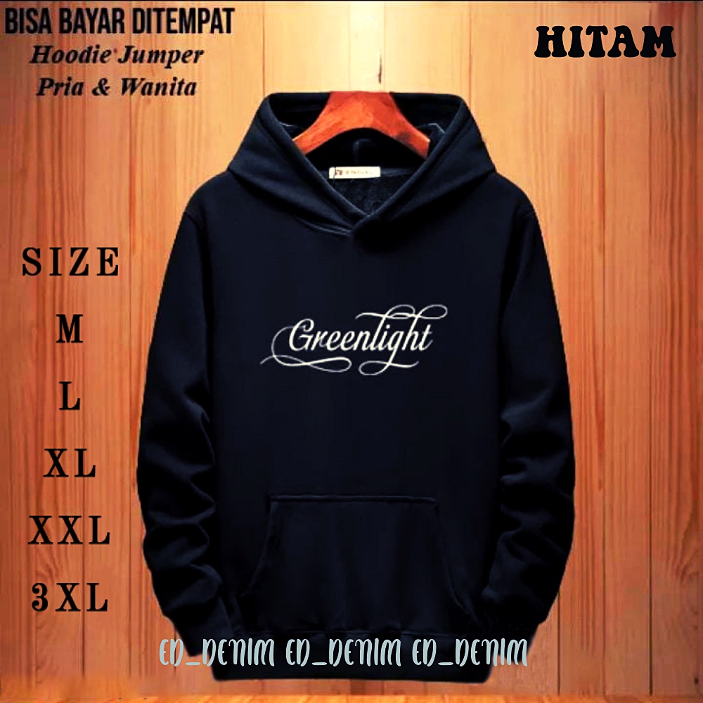 Greenlight Hoddie Oversize Pria / Switer Hoodie Pria / Hoodie Jumbo Size M L XL XXL 3XL / Sweter Cowok Distro