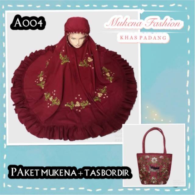 Paket Mukena + Tas Bordir Asli Bukittinggi Padang