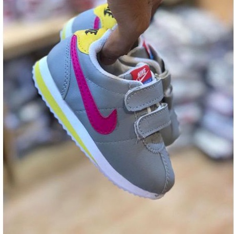 Sepatu Anak Perempuan Velcro Nike Cortez Peach Pink Grade Original BNIB-3
