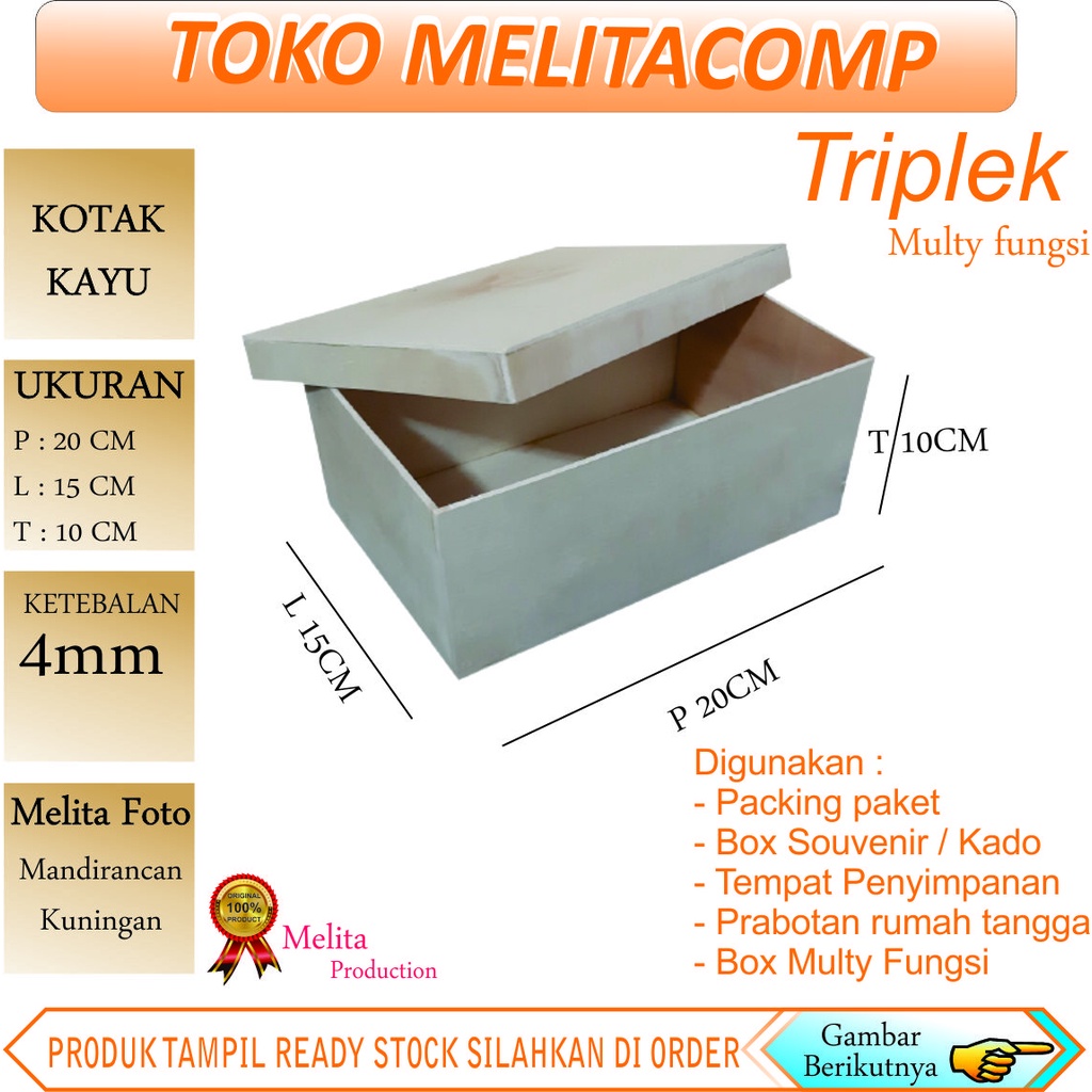 

Kotak box 20x15x10 cm perlengkapan packing souvenir kado multy fungsi