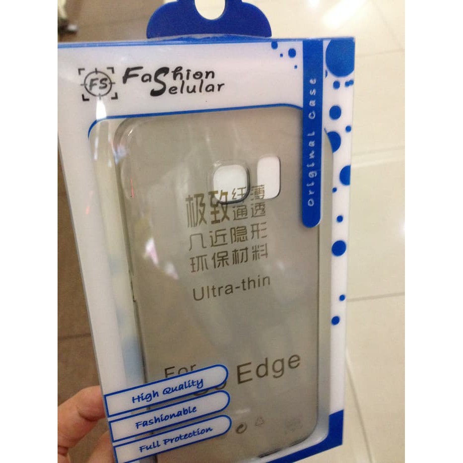 [termurah] Fashion Ultra Thin Case Samsung Galaxy S6 Edge Hitam Putih Transparan