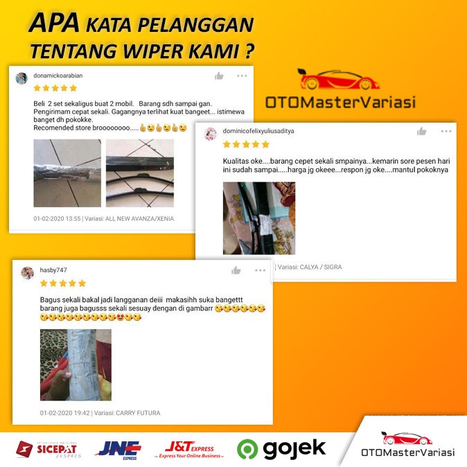 Wiper Kaca Mobil Karimun Kotak Frameless