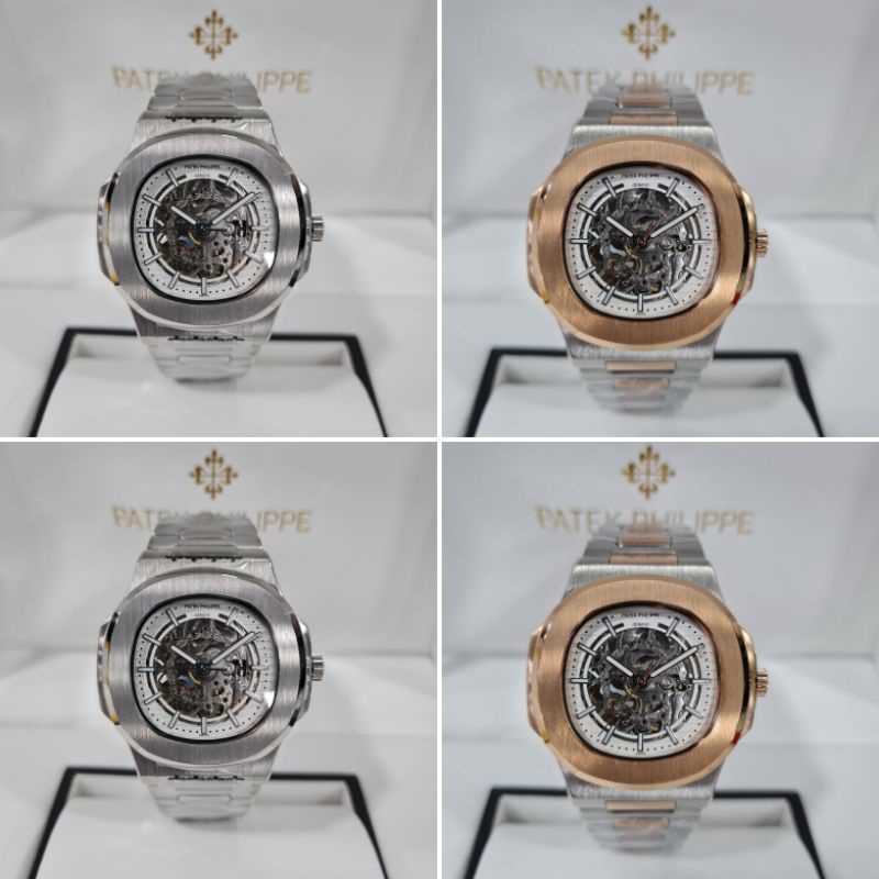 Jam Pria Philipe Patek Skeleton Automatic Premium