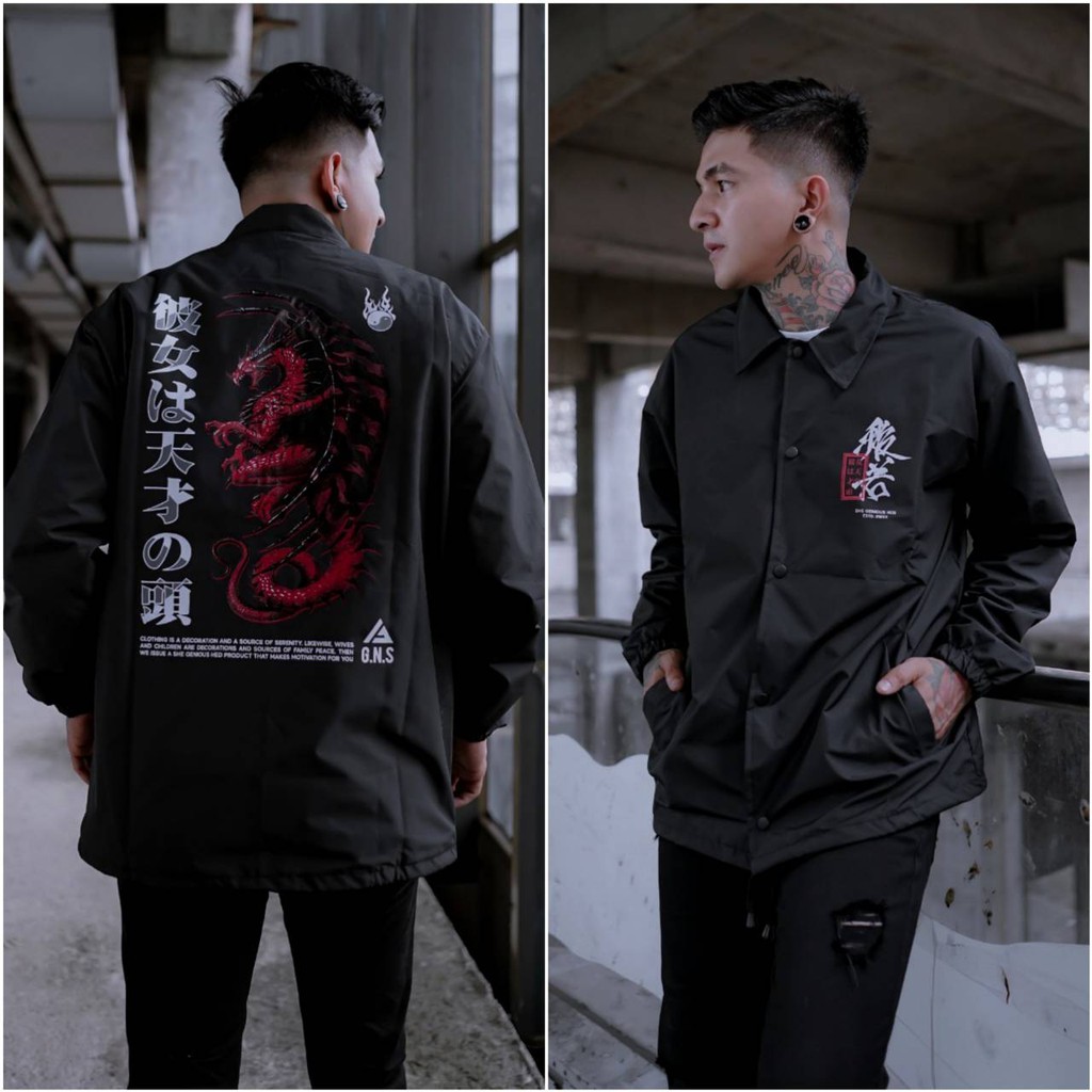 JAKET PRIA - JAKET COACH SALVIO HEXIA - JAKET WINDBREAKER - JAKET PARASUT-Dragon GNUS