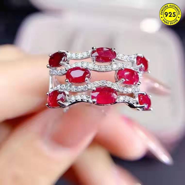 Cincin Berlian Rubi Multi Layer Aneka Warna