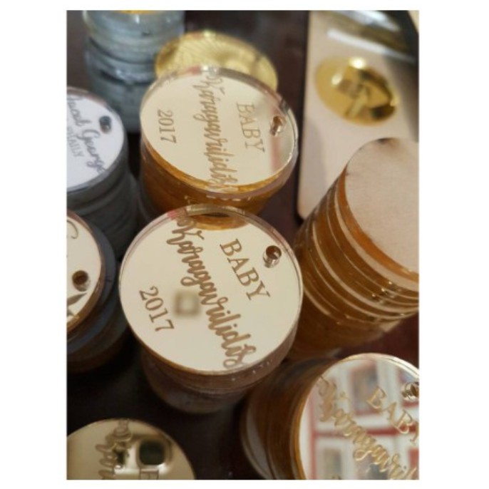 

Tag Akrilik Mirror Gold, Rosegold, Silver 4 cm