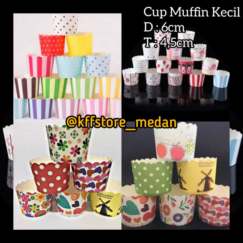 Cup Muffin Motif Kecil(per pcs) Dipilih Random