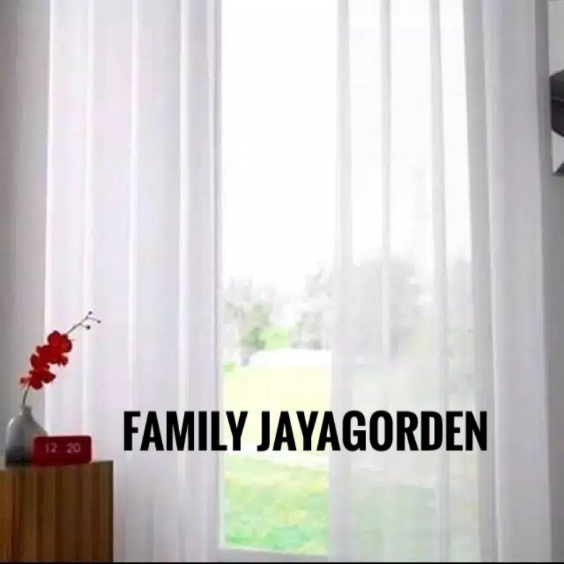 Gorden Vitrase daleman gorden putih polos L 250 x T 225cm