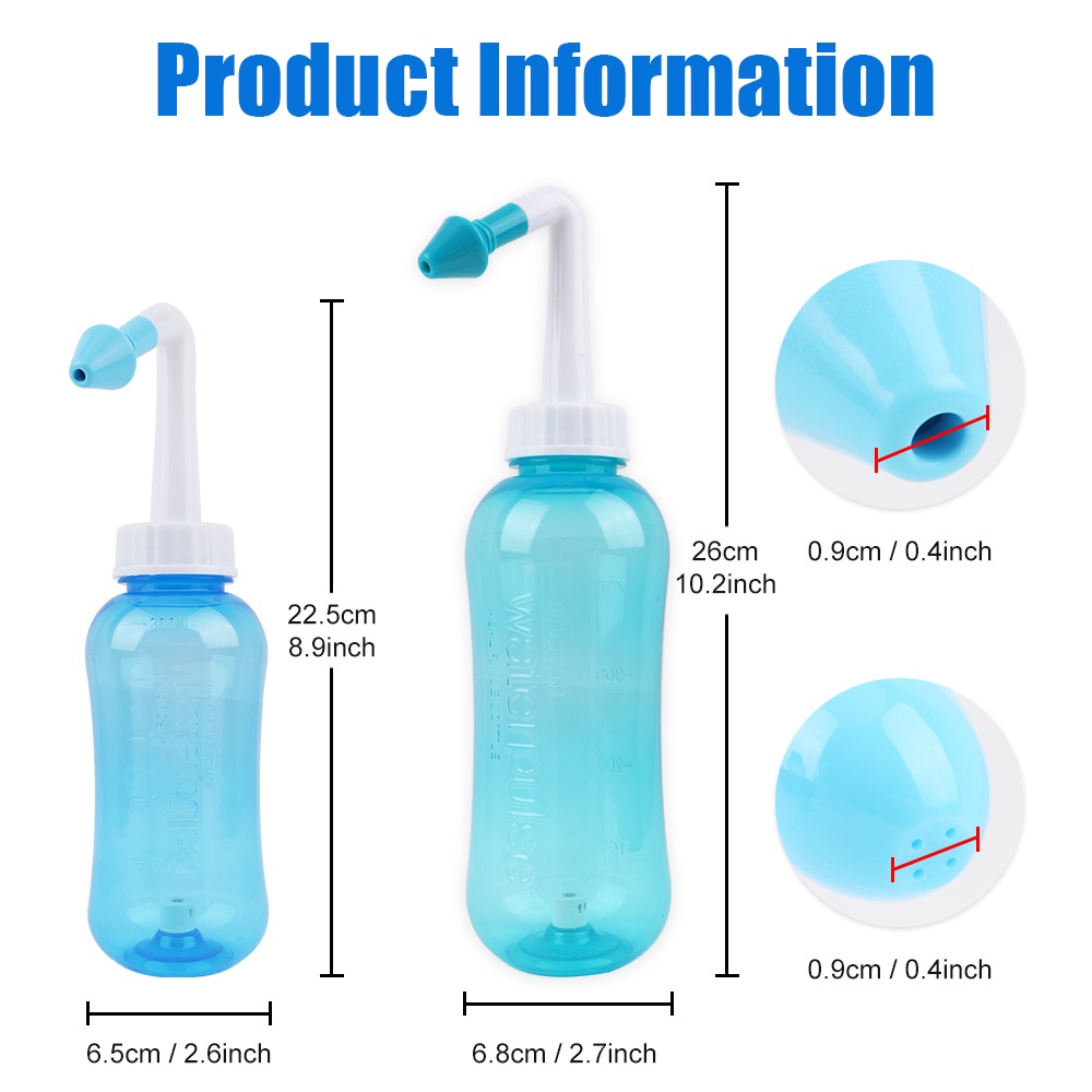 Botol Neti Pot Pembersih Hidung Ukuran 500ML 300ML Untuk Anak / Dewasa