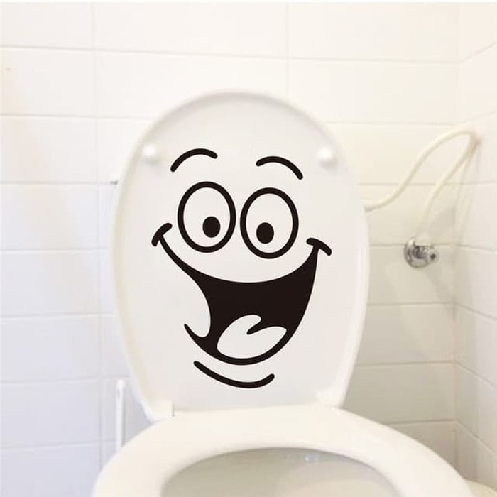 

Stiker Lucu Toilet Cutting Sticker Big Mouth Smiley