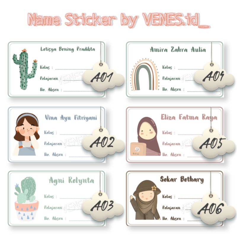 

(part 1) ‼️BELI 10 GRATIS 1‼️ STIKER NAMA PELAJARAN|| STIKER REQUEST NAMA|| STIKER LABEL PELAJARAN