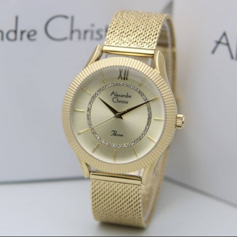Jam Tangan Alexander Christie Wanita Gold ac2887