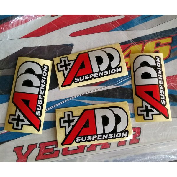 stiker shock depan ADD Suspension Bahan cuting