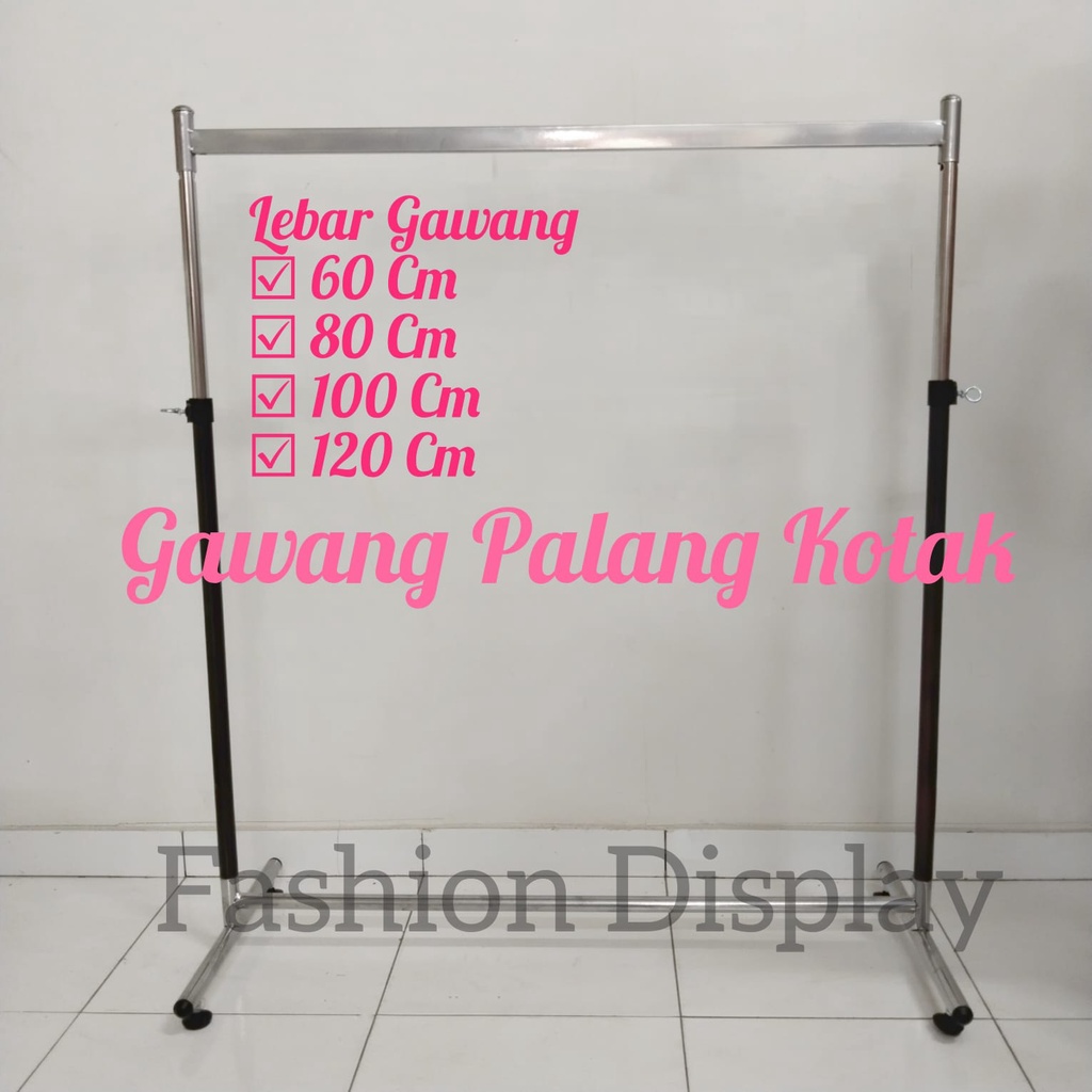 Gawang Baju Pipa Kotak Stand Baju Gawang Pipa Kotak Display Pakaian Rak Baju - BH