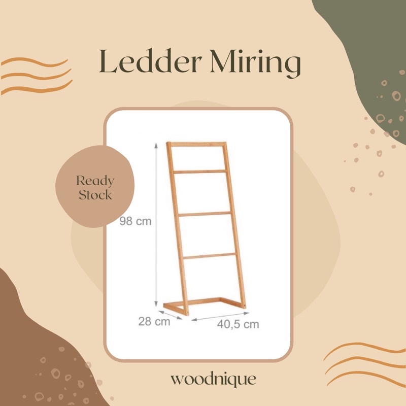 Ledder Hanger aesthetic Stand hanger baju gantungan jualan Stand hanger baju berdiri aesthetic kayu
