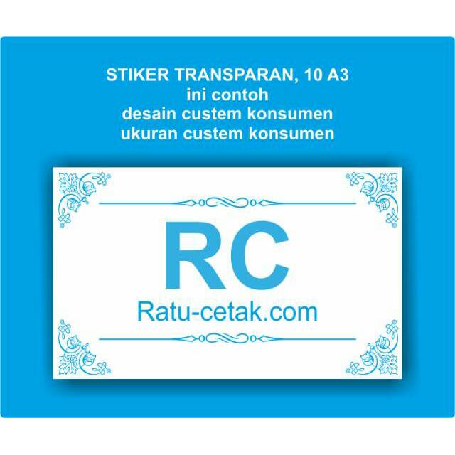 

Stiker Transparan/ vinil , rolland,buat label di botol