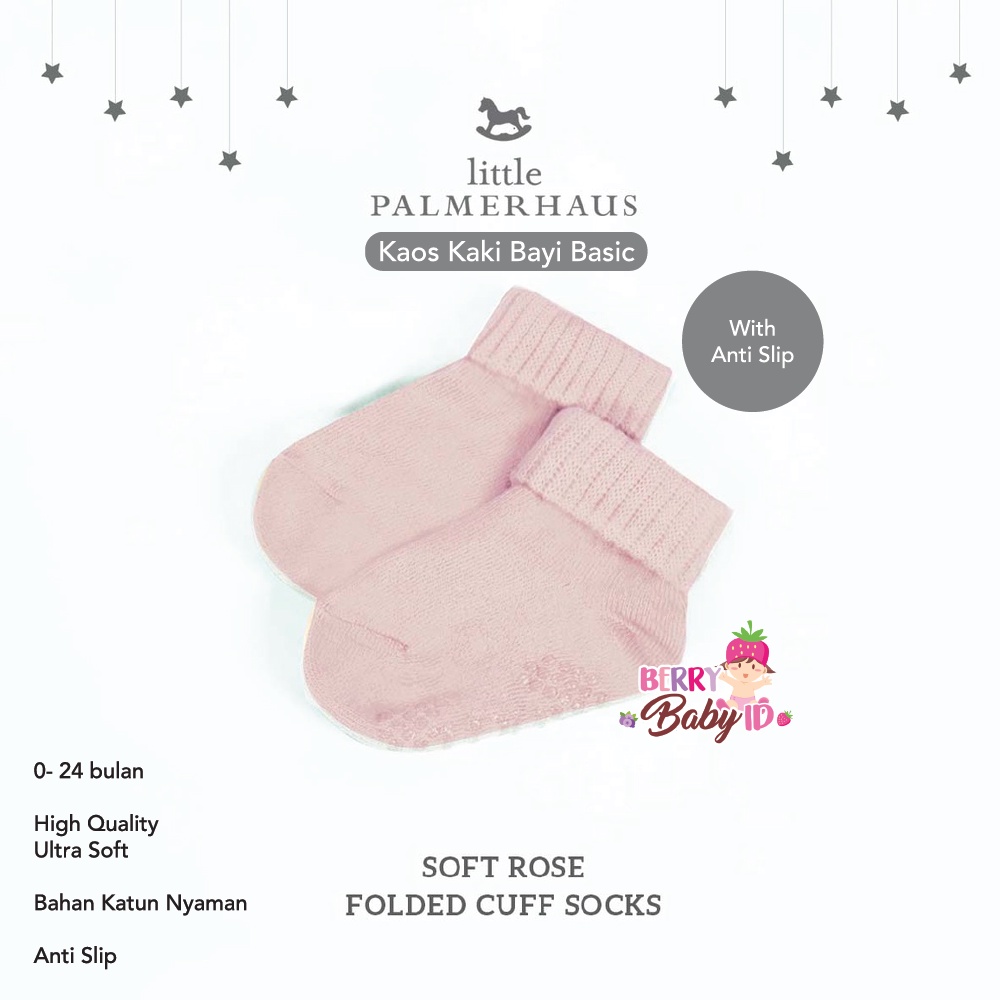 Little Palmerhaus Socks Folded Cuff With Anti Slip Kaos Kaki Bayi Anak Berry Mart