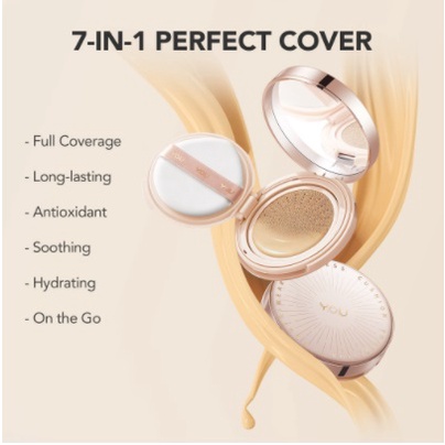 YOU ( Y.O.U ) Noutriwear+ Flawless CUSHION   [Full Coverage &amp; SPF 40 &amp; PA+++]