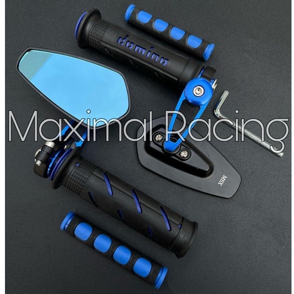 Paket 3in1 Spion Jalu Oval Plus Handgrip Domino Plus Karet Handle Universal ALL Motor