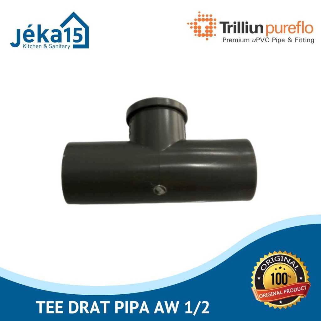 Sambungan Pipa T Drat Dalam ukuran 1/2'' / Sambungan Tee ukuran 1/2&quot;