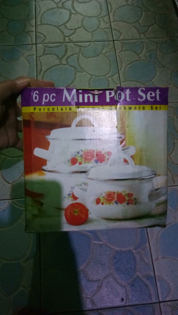 Baltimore Porcelaine Enamel 6pcs Cookware Set(3 Bowl 3tutup)