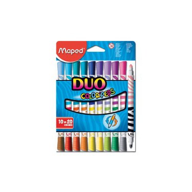 

Maped Felt Pen Duo x10 - 20 colors - Cardboard