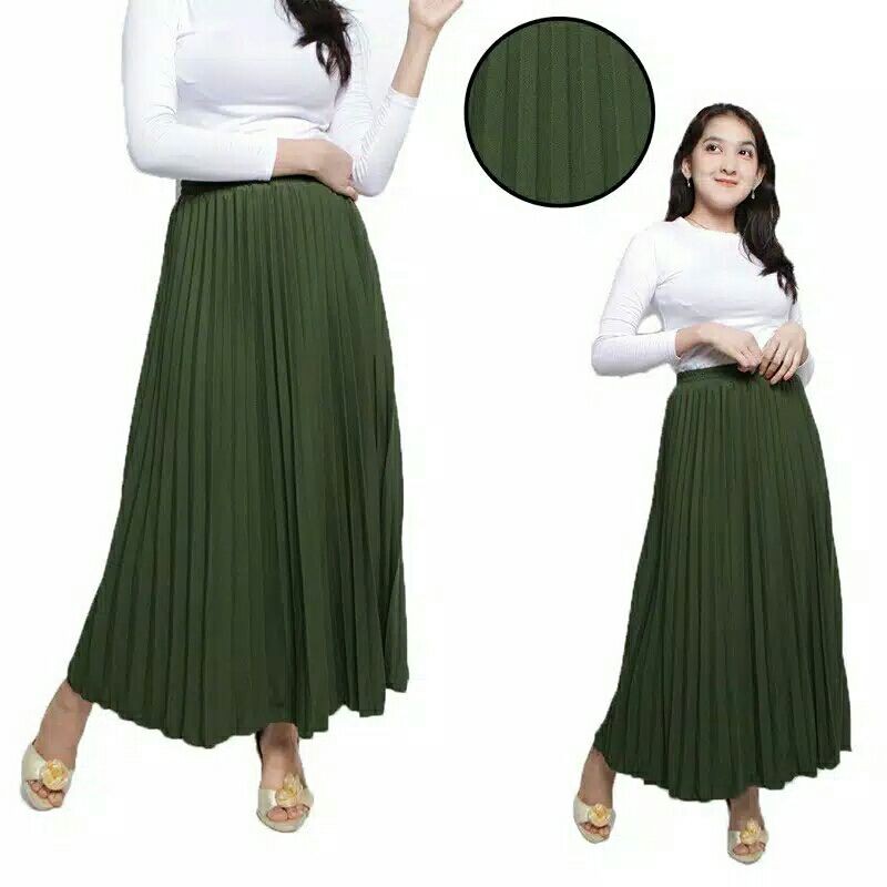 ROK PLISKET PREMIUM BAHAN KULIT JERUK ABG